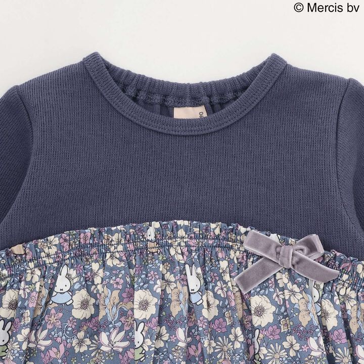 [Miffy] Floral Pattern Docking Tunic,Navy, medium image number 8