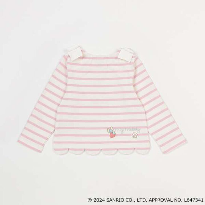[Sanrio Characters] Appliqu&eacute; Scallop Long Sleeve T-Shirt,Light pink, medium image number 12