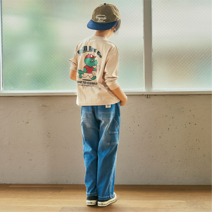 [Parent-Child Matching] [365D.] OFUZAKE Wide Long-Sleeve T-Shirt,Navy, medium image number 17