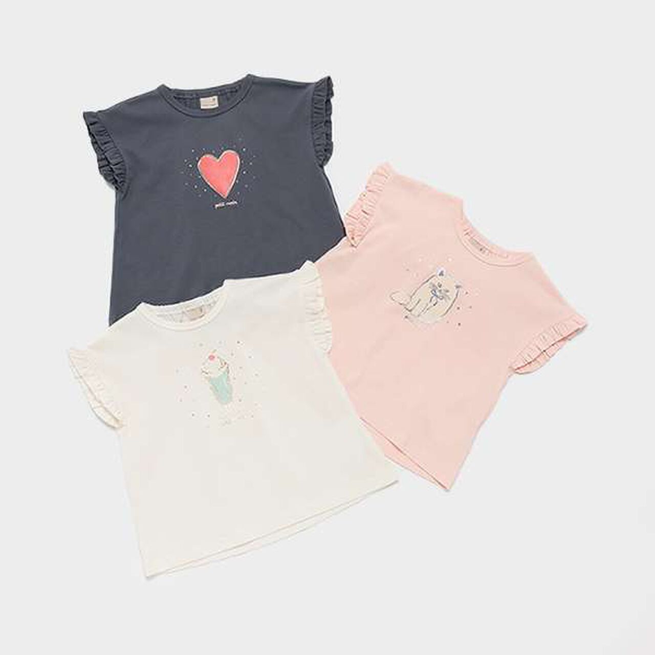 Ruffled Sleeve T-Shirt,Ivory, large image number 10