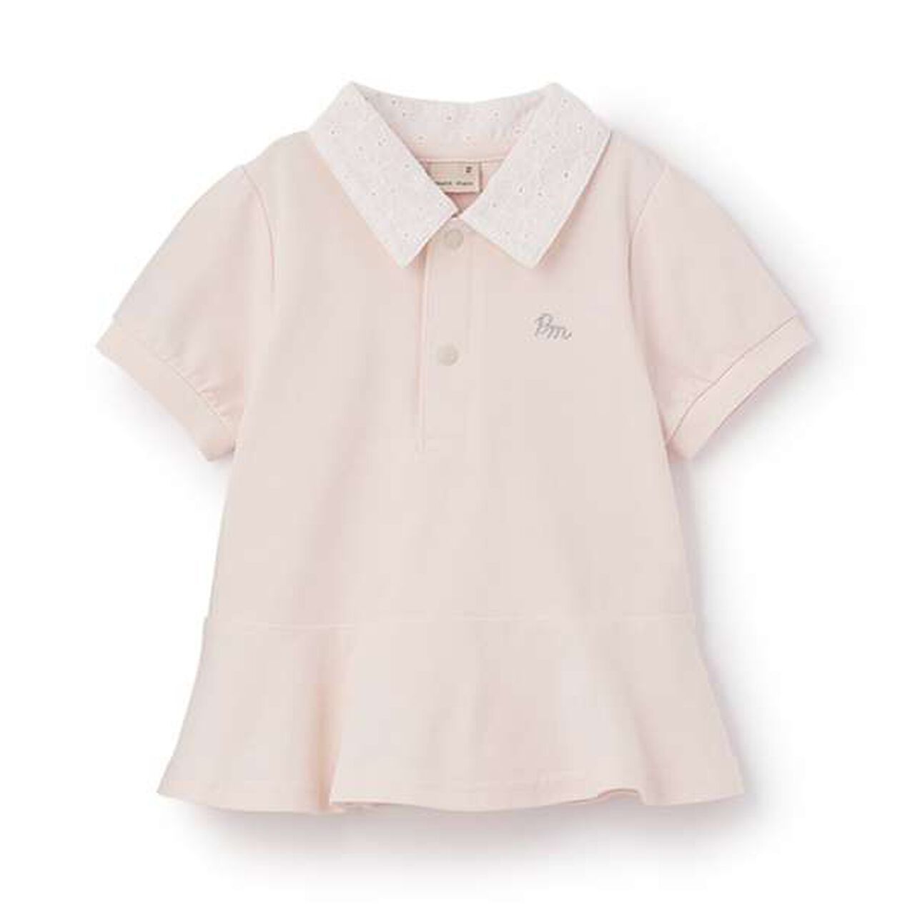 [Link] Peplum Polo Shirt,Light pink, large image number 0