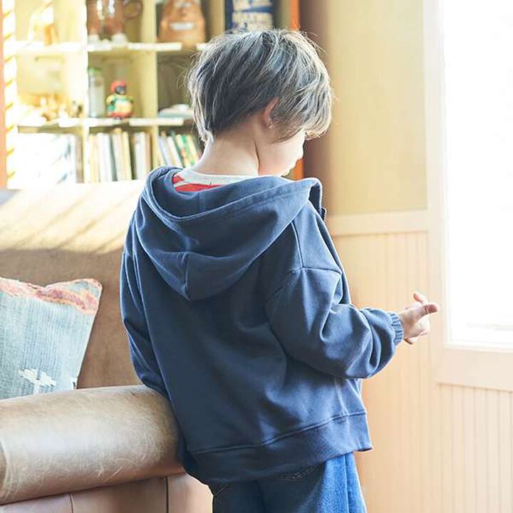 [Versatile Item] Drop Simple Zip Parka,Sax blue, medium image number 5