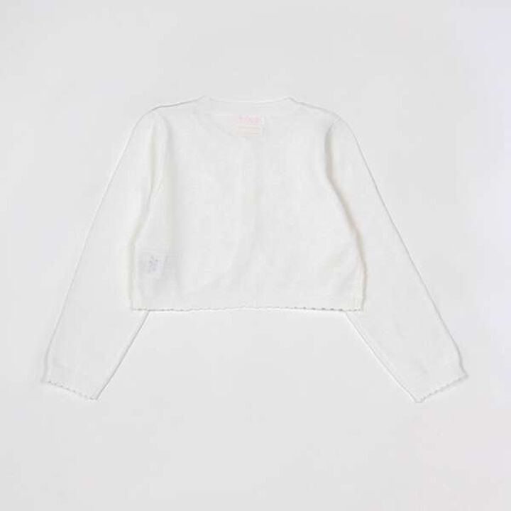 Lace Knit Bolero,Off white, medium image number 1