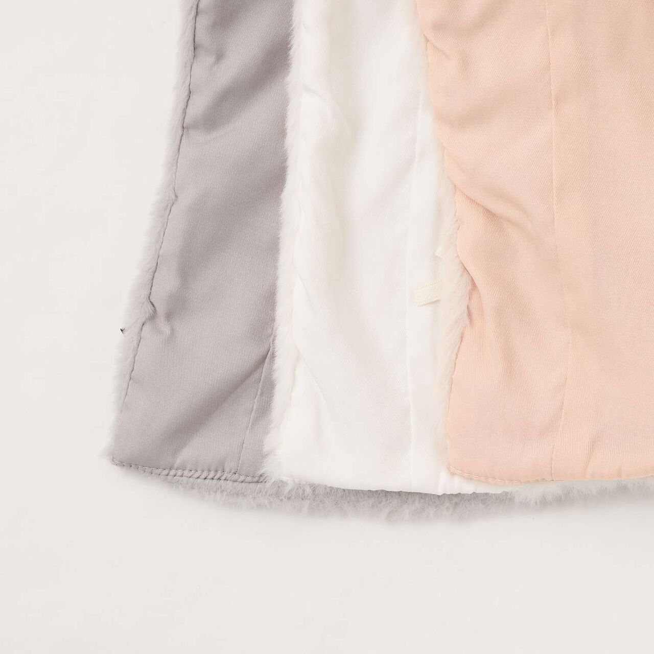 2 WAY Collar Ribbon Fur Cape,Light pink, large image number 10