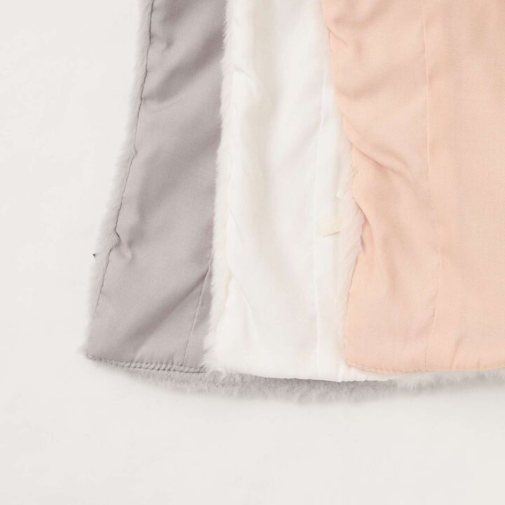 2 WAY Collar Ribbon Fur Cape,Light pink, medium image number 10