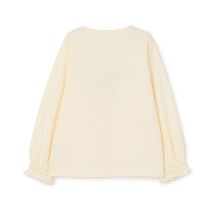 [Quick-Dry UV Non-Crumbling] Muteki T Logo Embroidery Shirred Sleeve Top,Yellow green, medium image number 7