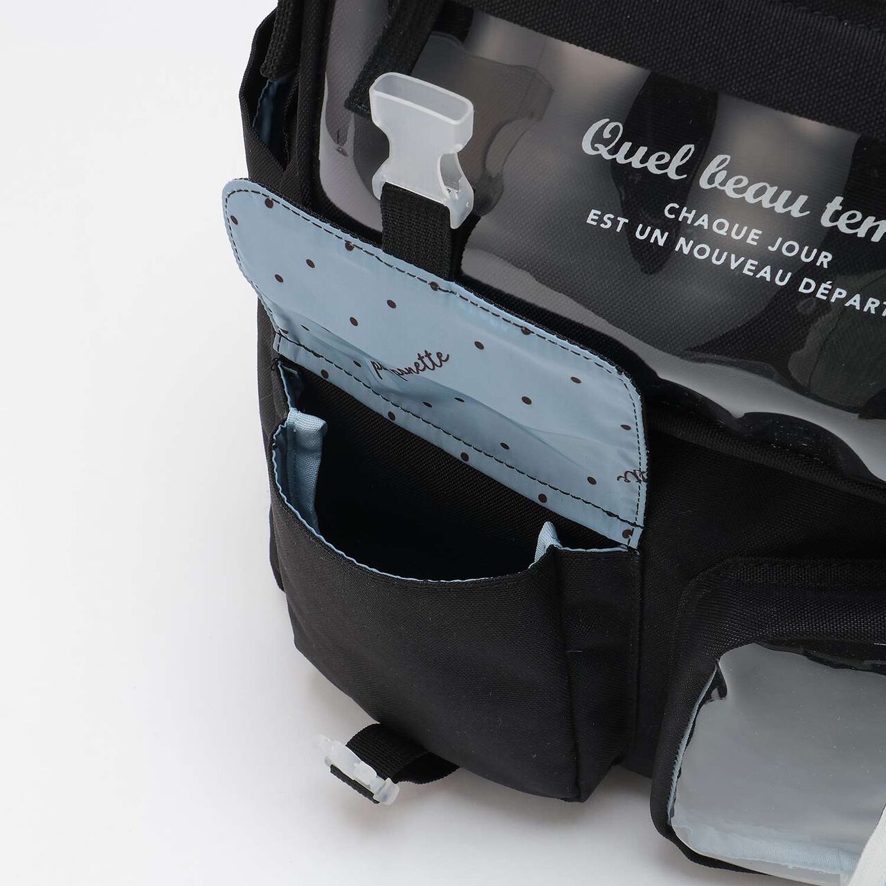 Casual Backpack with Charm,Black, large image number 9