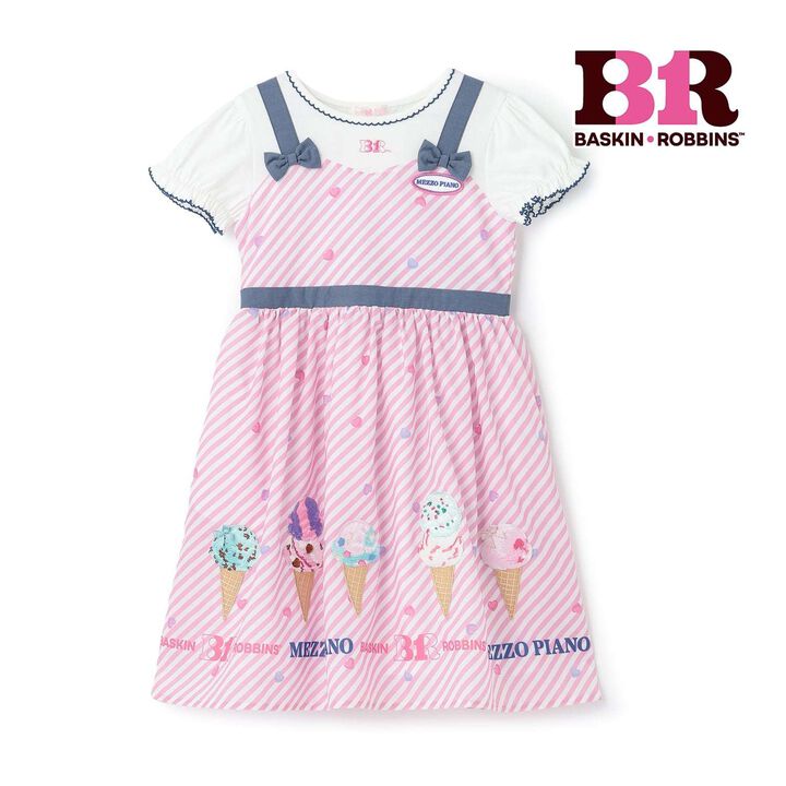 [31 Ice Cream] Docking One-Piece Dress,Red, medium image number 7
