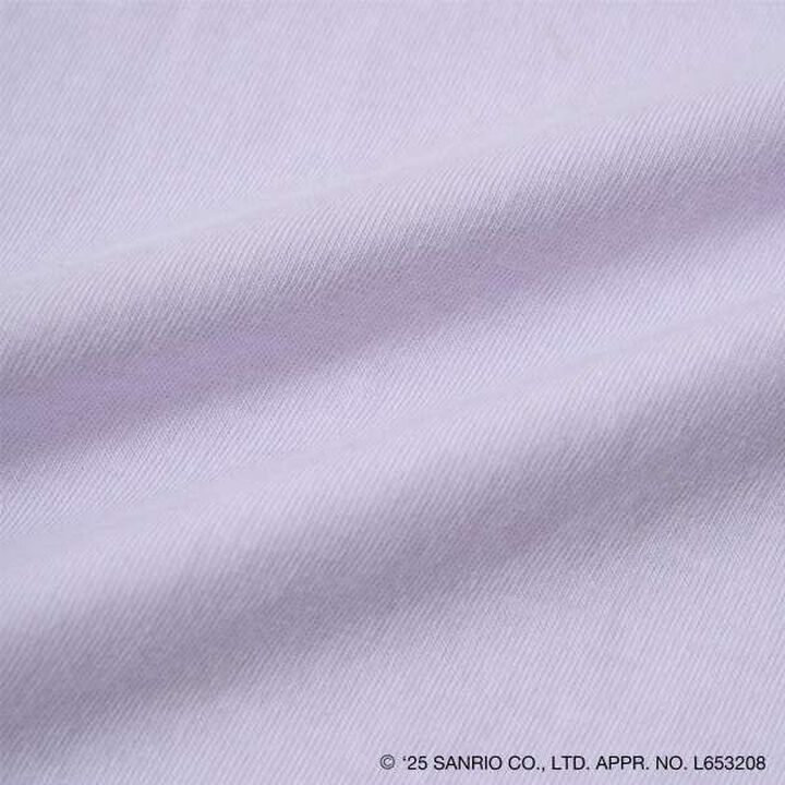 [Sanrio] Soft Cotton Cinnamoroll & Kuromi Assortment Embroidered 5-Sleeve T-Shirt,Off white, medium image number 3