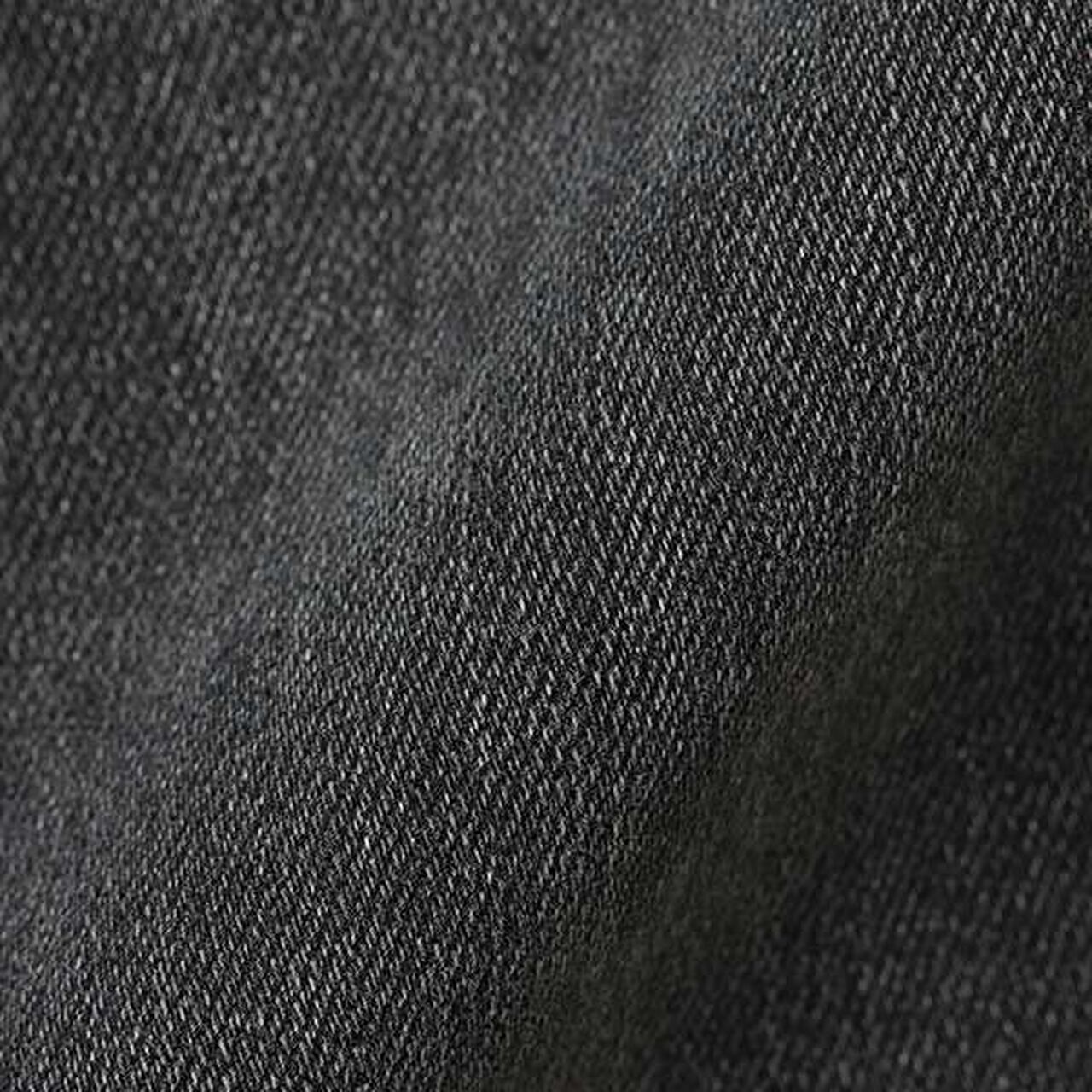 Side Frill Straight Denim Pants,Black, large image number 8