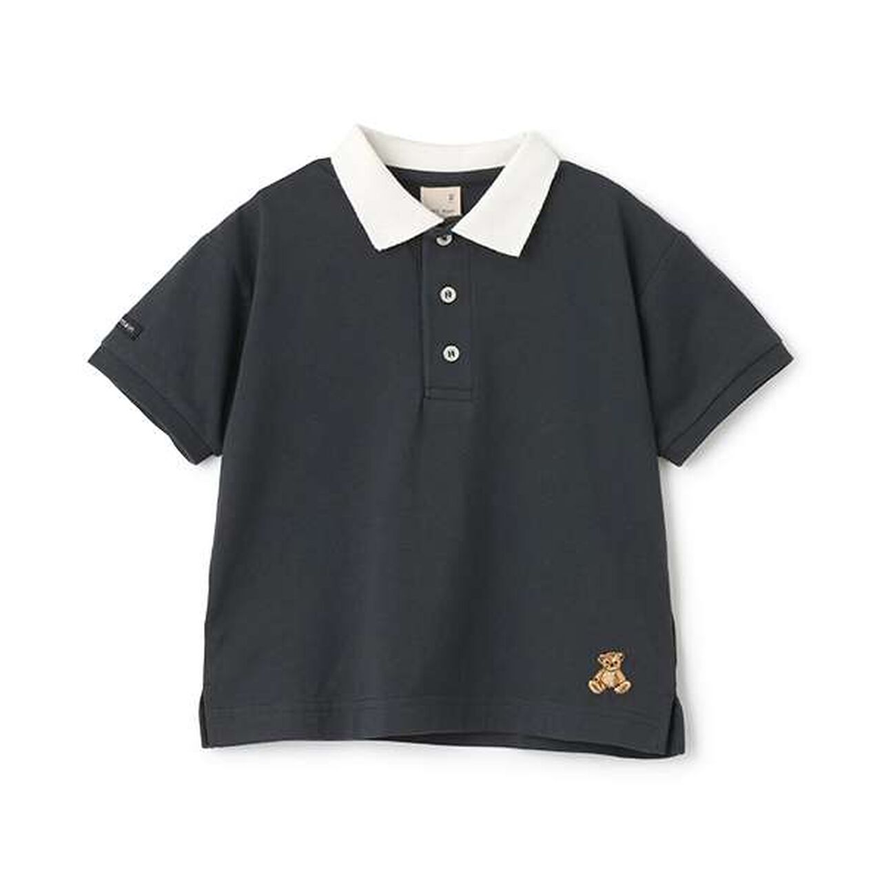 [接觸涼感] POLO領撞色短袖T恤,淡米色, large image number 4