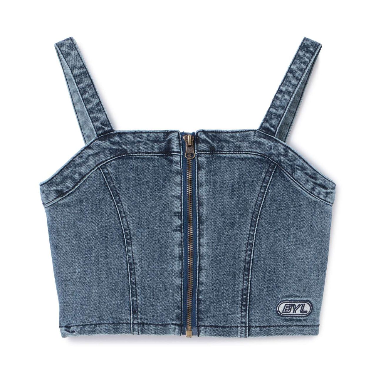 Denim Bustier,Blue, large image number 5