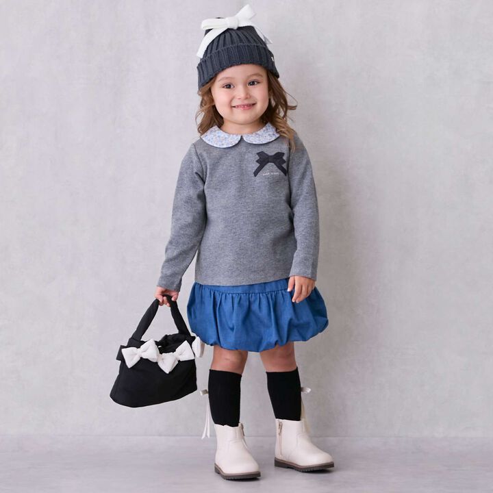 Collared Balloon SK Romper,Light pink, medium image number 2