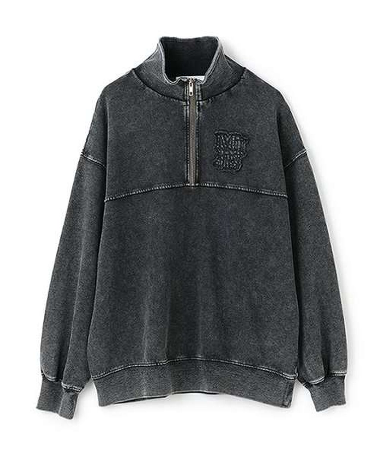 Half ZIP Pullover,Purple, large image number 3