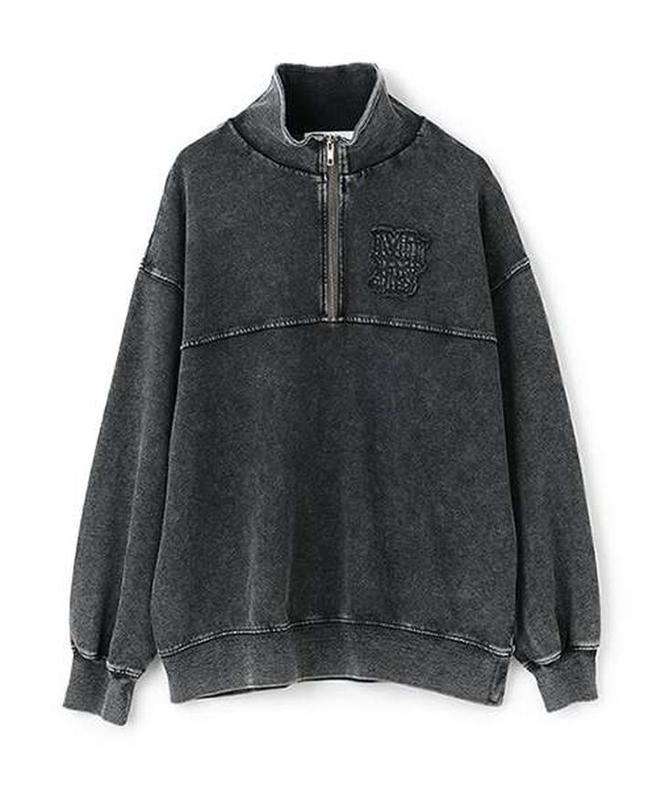 Half ZIP Pullover,Purple, medium image number 3