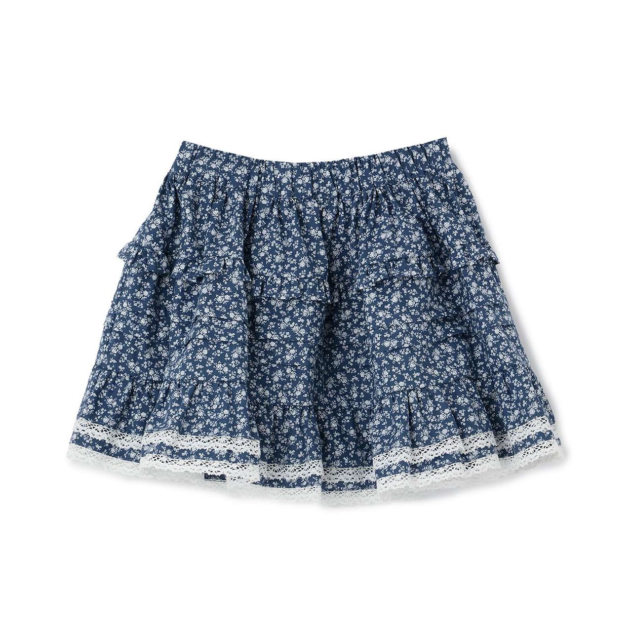 Frill Tiered Skirt,Ivory, large image number 3