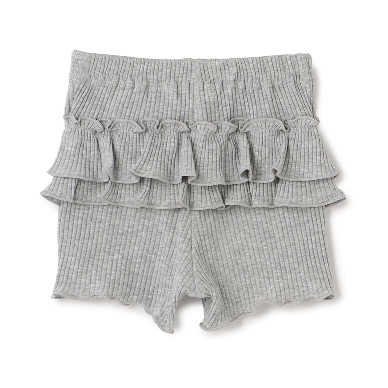 Short Back Frill Leggings,Off white, large image number 1