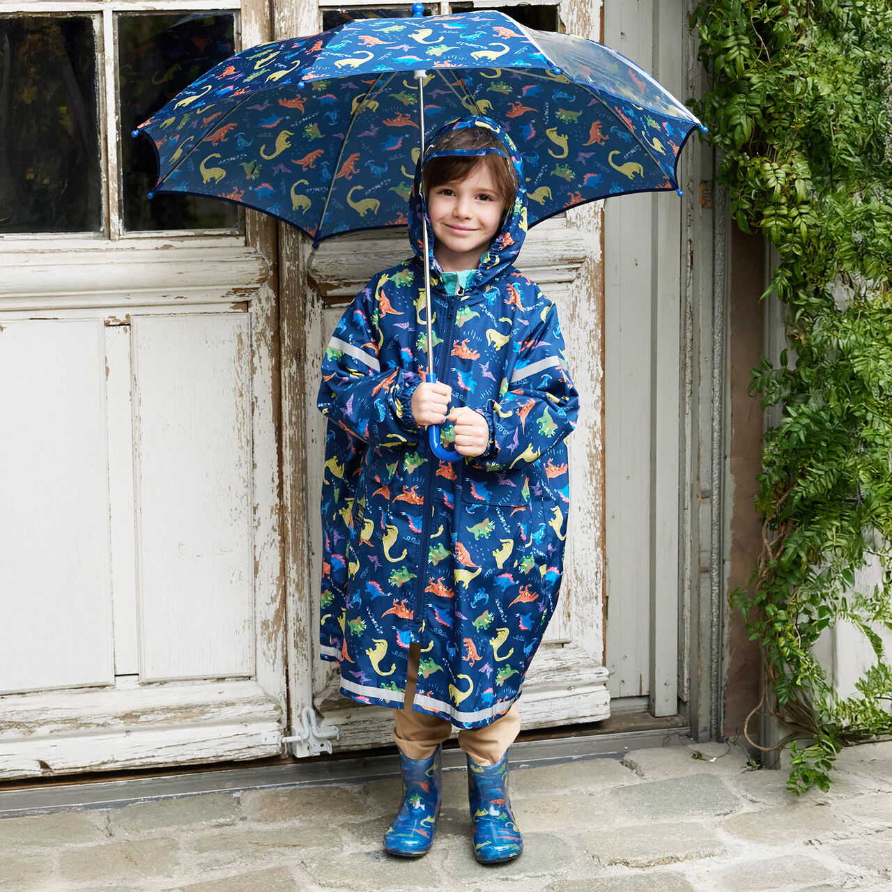 All-Over Pattern Umbrella,Navy, large image number 14