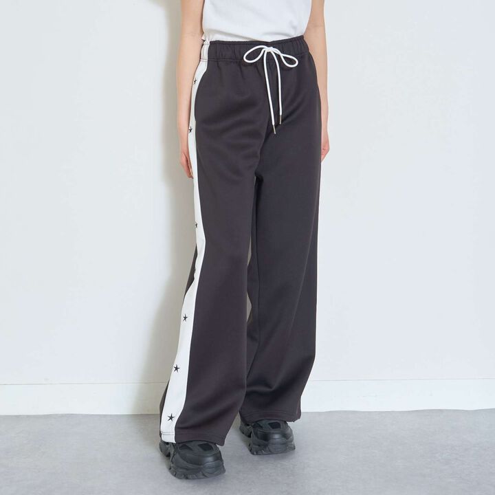 [LTXC / Quick-Dry Absorbent] Star Embroidered Track Pants,Turquoise, medium image number 2