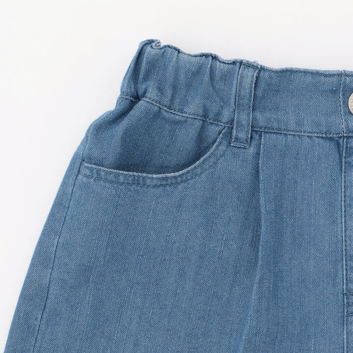 [Cool Touch] Heart Spray Denim Shorts,Gray, medium image number 4