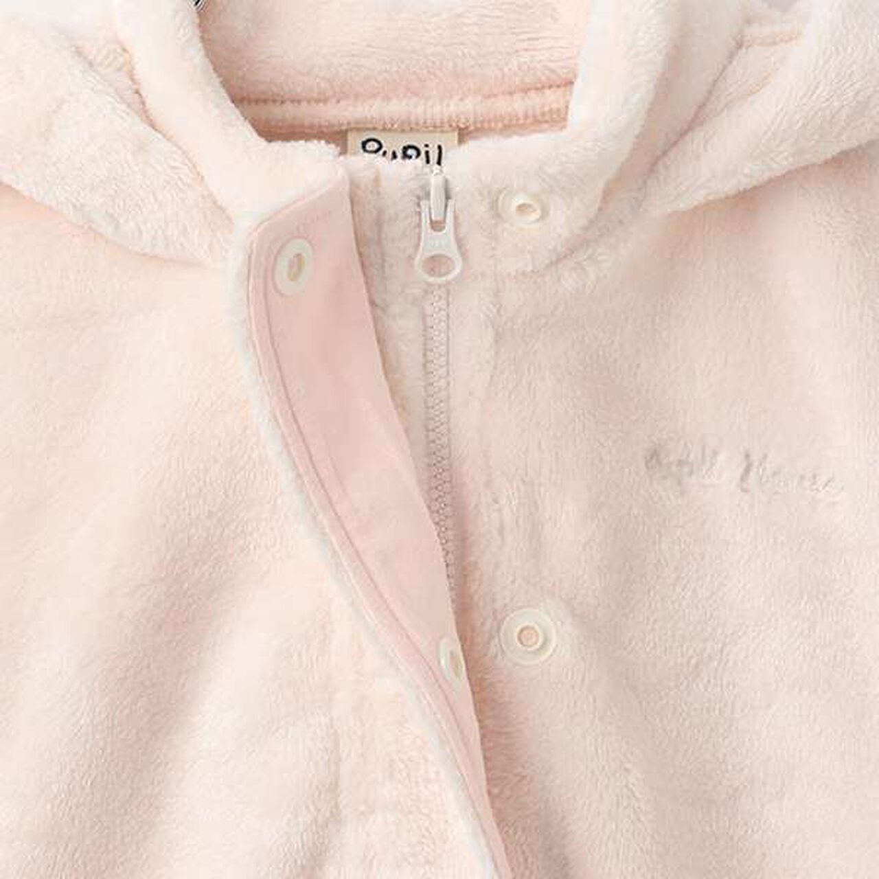 Bear Ear Fur Coat,Beige, large image number 3