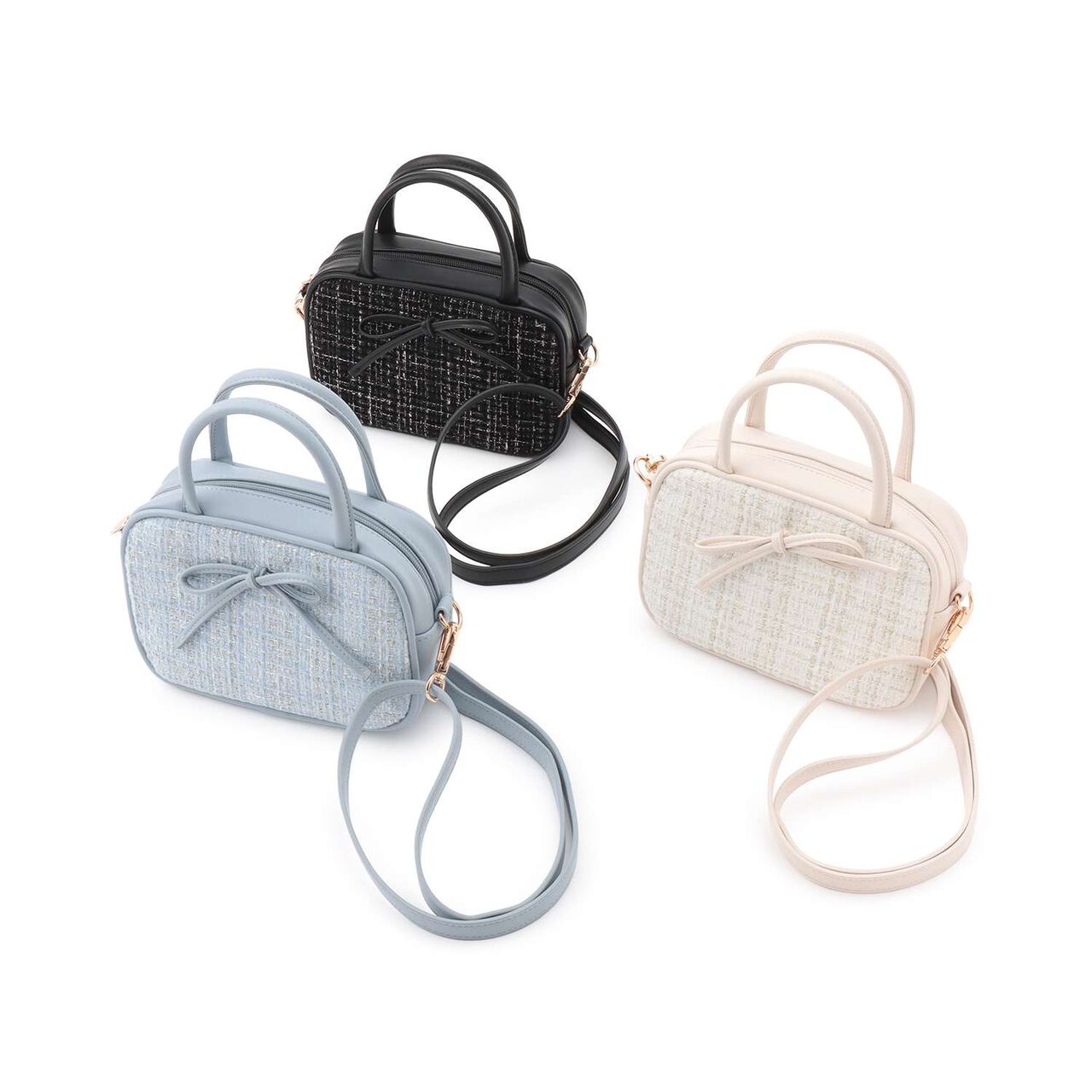 Synthetic Leather Shoulder Bag,Sax blue, large image number 6