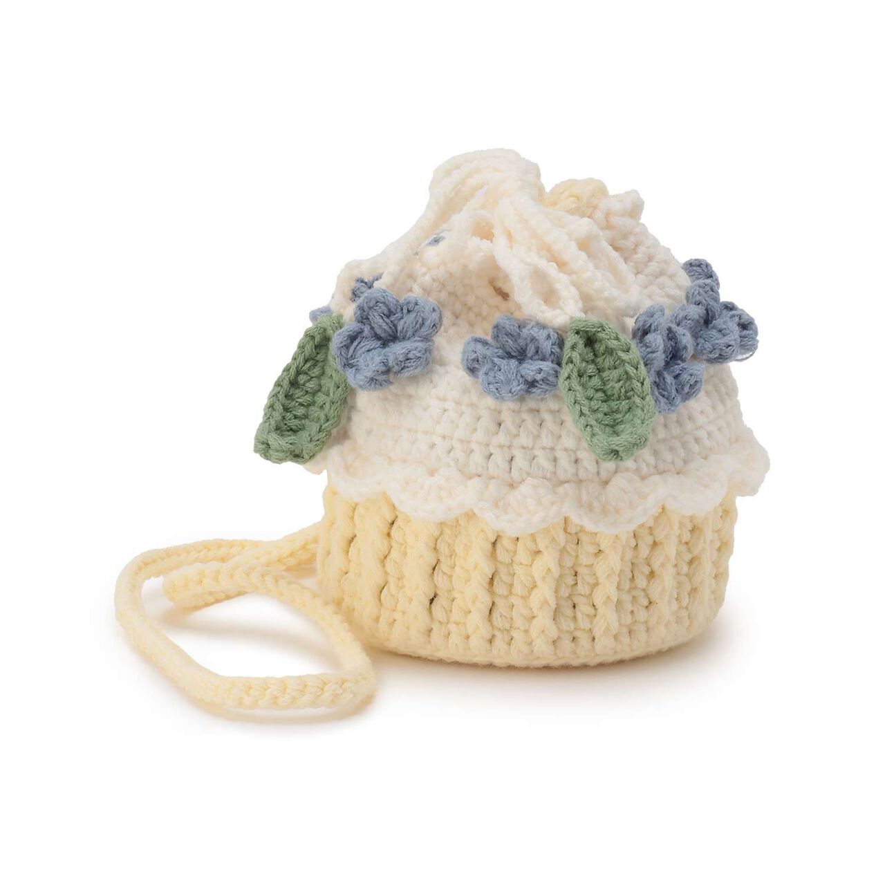 Knit Cake Small Shoulder Bag,Cream, large image number 0