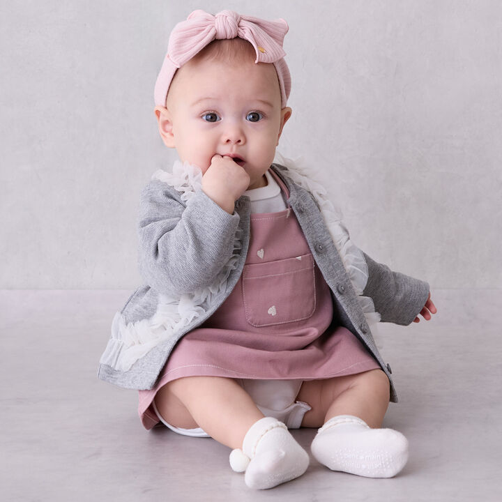 [Link] Tulle Frill Cut Cardigan,Ivory, medium image number 1