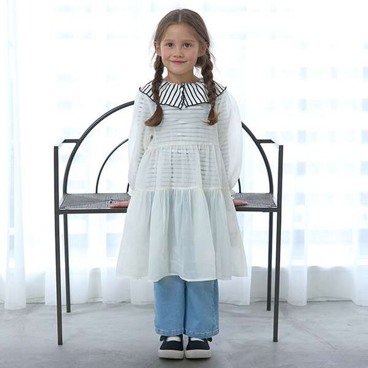 Front and Back Both OK! Collared Long-Sleeve T-Shirt,Pink, medium image number 8