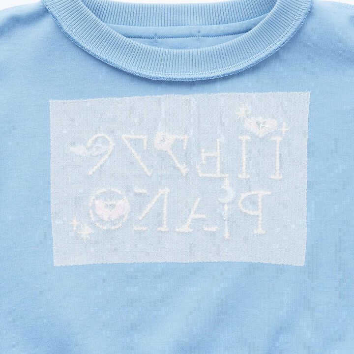 Rhinestone Logo Sweatshirt & Tulle Hem T-Shirt Set,Off white, medium image number 7