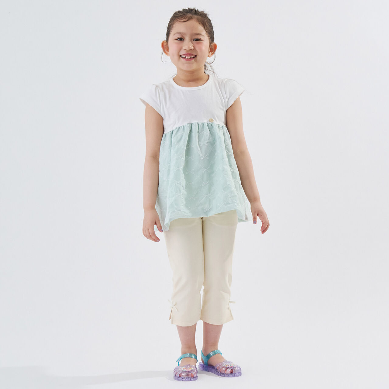 Cropped Cut Pants,Light pink, large image number 3