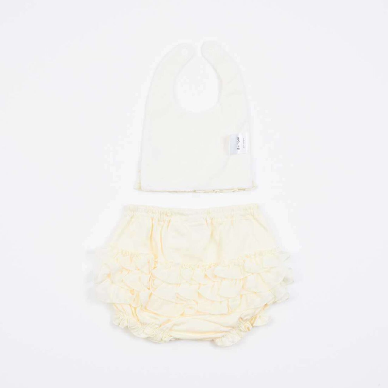 KP Bunny Ear Gift Bag Set: Bib & Bloomers,Off white, large image number 1