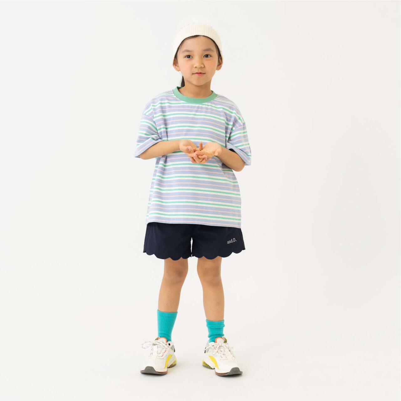 [Land and Water Use] Scallop Trim Shorts,Beige, large image number 5