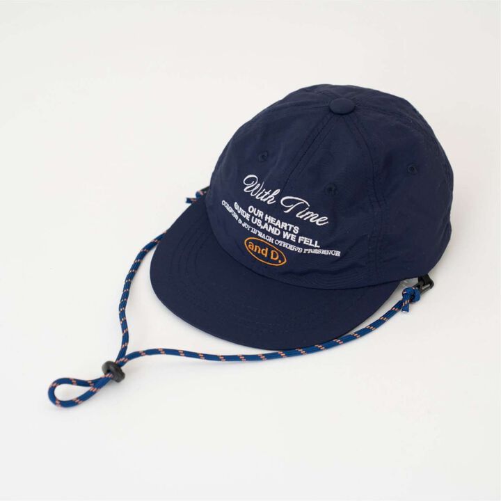 帶繩刺繡領帽子,海軍藍, medium image number 12