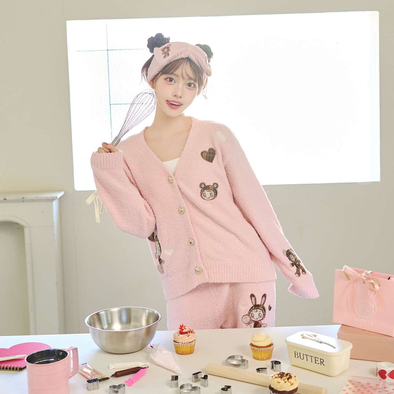 [Berrie-chan] Marshmallow Touch Cardigan,Pink, large image number 1