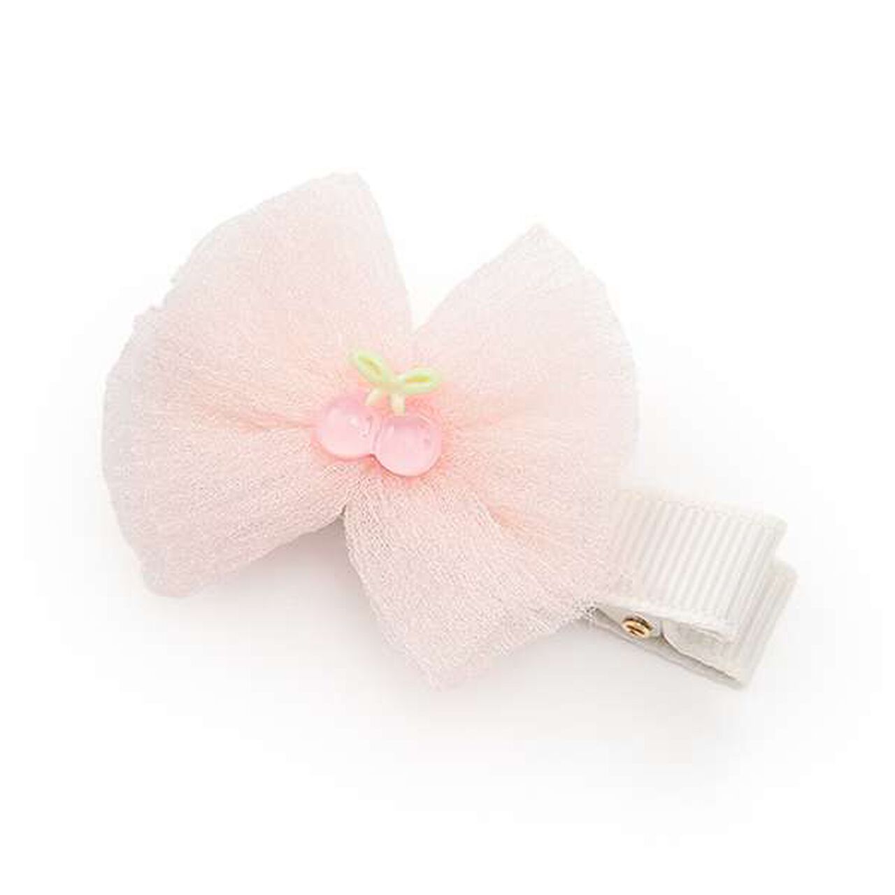 Tulle Ribbon Hair Clip,Pink, large image number 0
