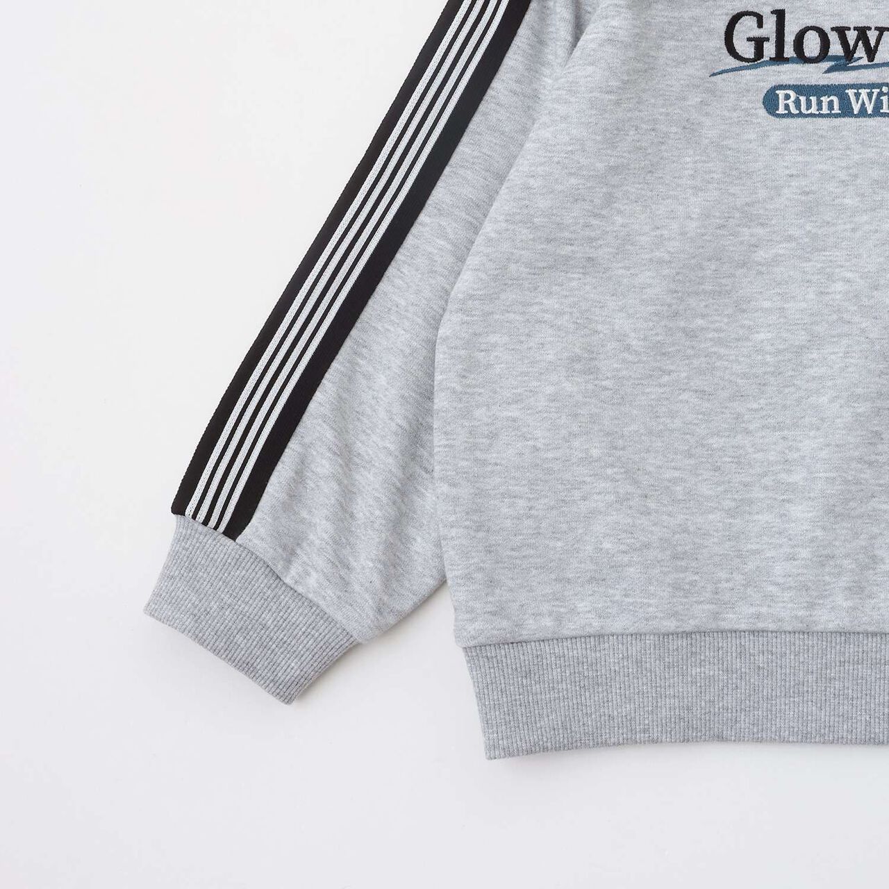 Sleeve Line Sweatshirt [Coordinatable Setup],Black, large image number 4