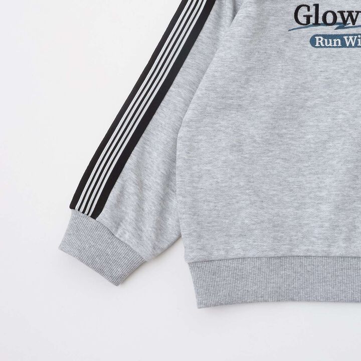 Sleeve Line Sweatshirt [Coordinatable Setup],Black, medium image number 4