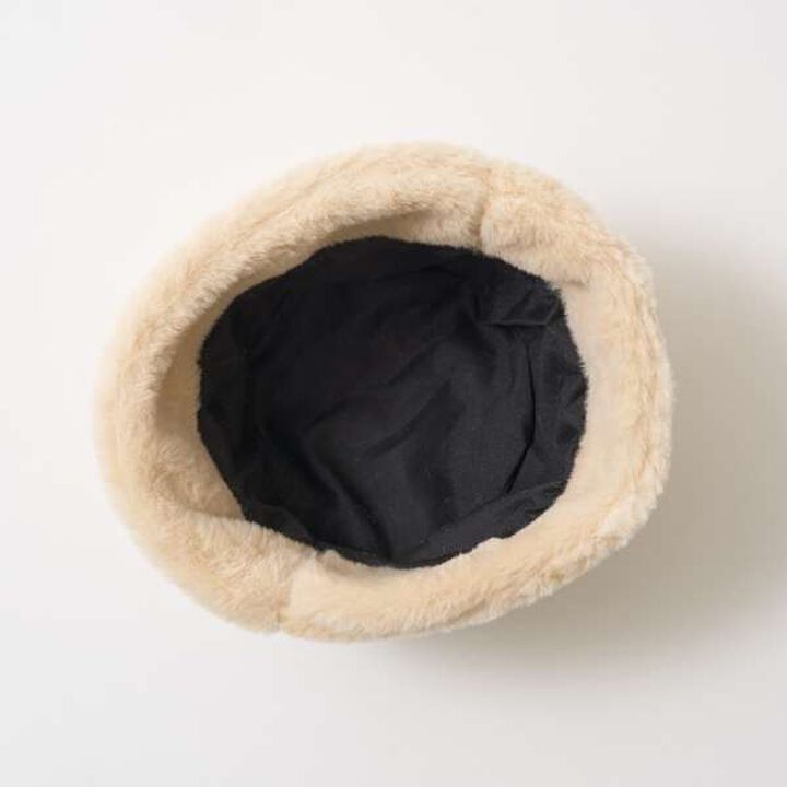 Faux Fur Bucket Hat,Black, medium image number 9
