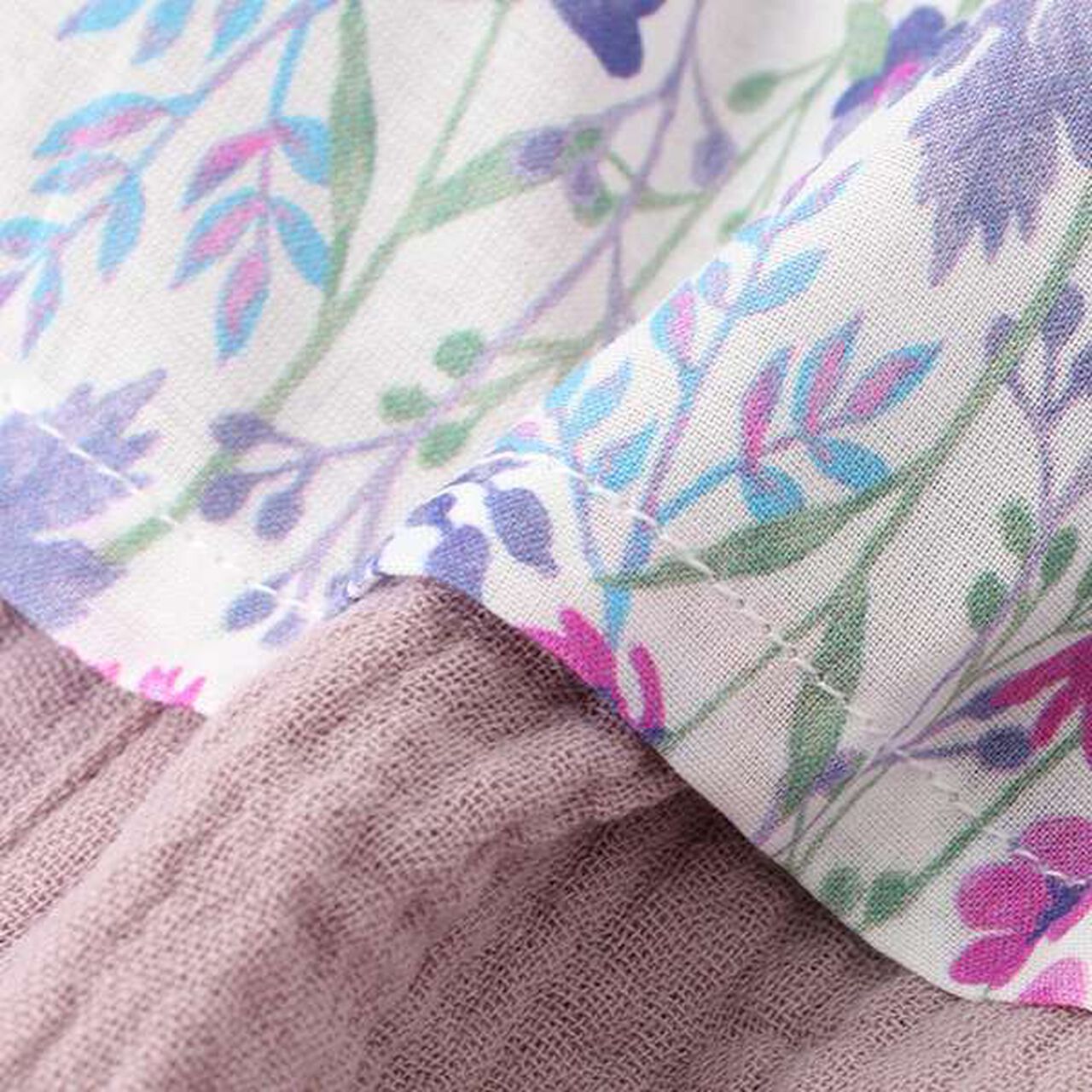 Floral Tunic Pants Set,Blue, large image number 4