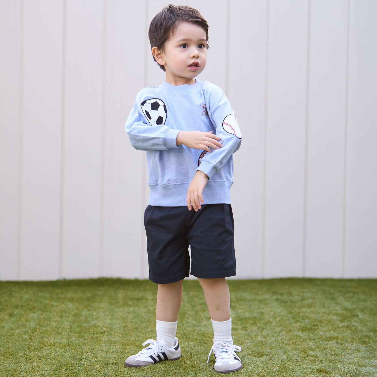 Ball Appliqu&eacute; Long-Sleeve T-Shirt,Smoke white, large image number 3