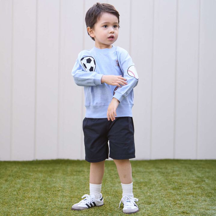 Ball Appliqu&eacute; Long-Sleeve T-Shirt,Smoke white, medium image number 3