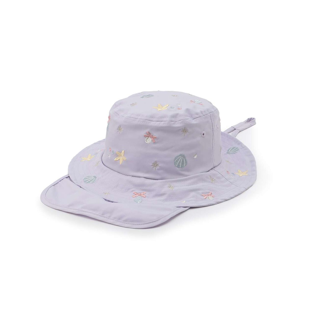 [Heat Shielding] Embroidered Bucket Hat,Sax blue, large image number 5