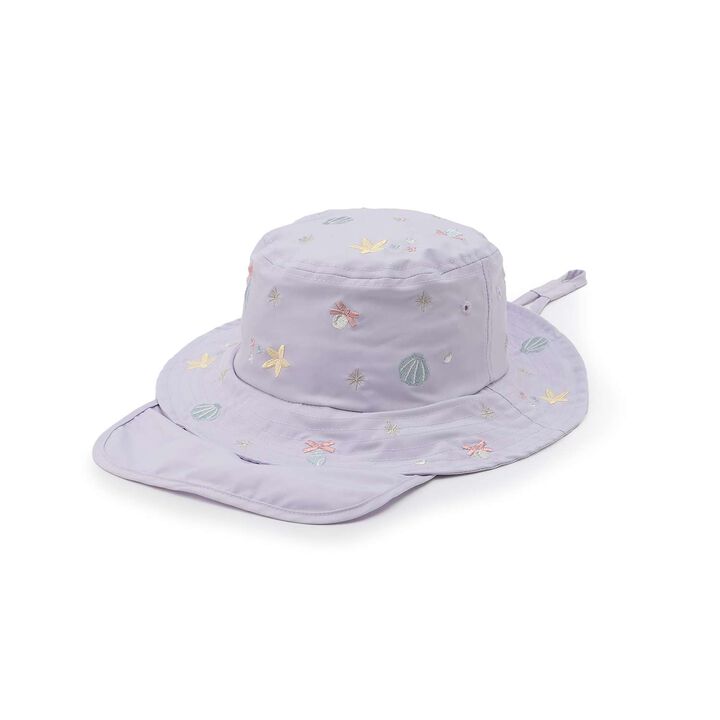 [Heat Shielding] Embroidered Bucket Hat,Sax blue, medium image number 5