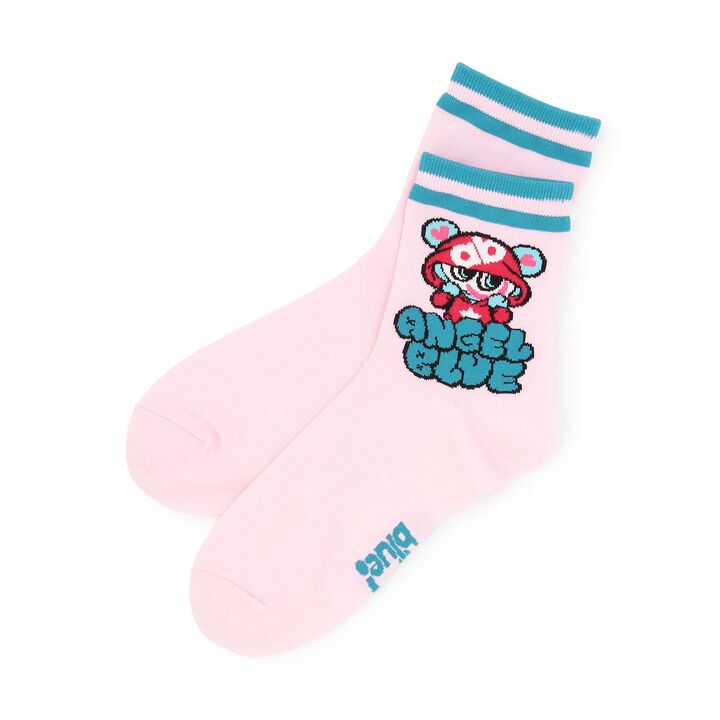 [Angel Blue] Mr. Nakamura Parka Socks,Light pink, medium image number 0