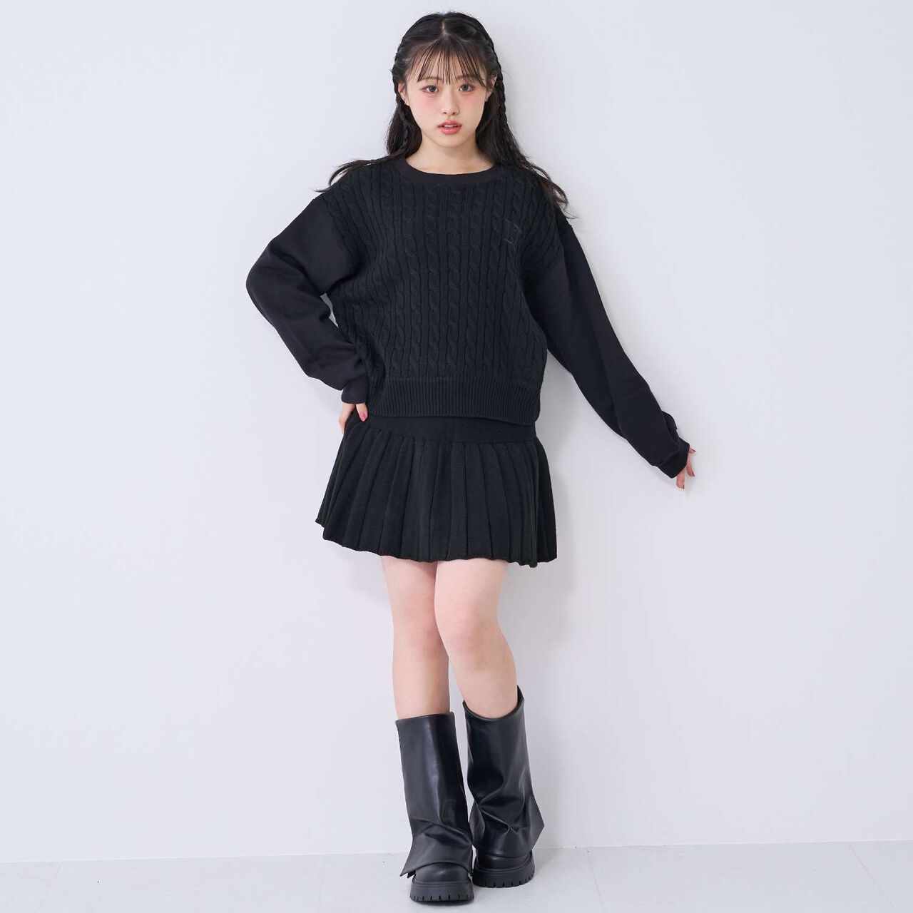 [Washable] Knit Set-Up,Sax blue, large image number 9