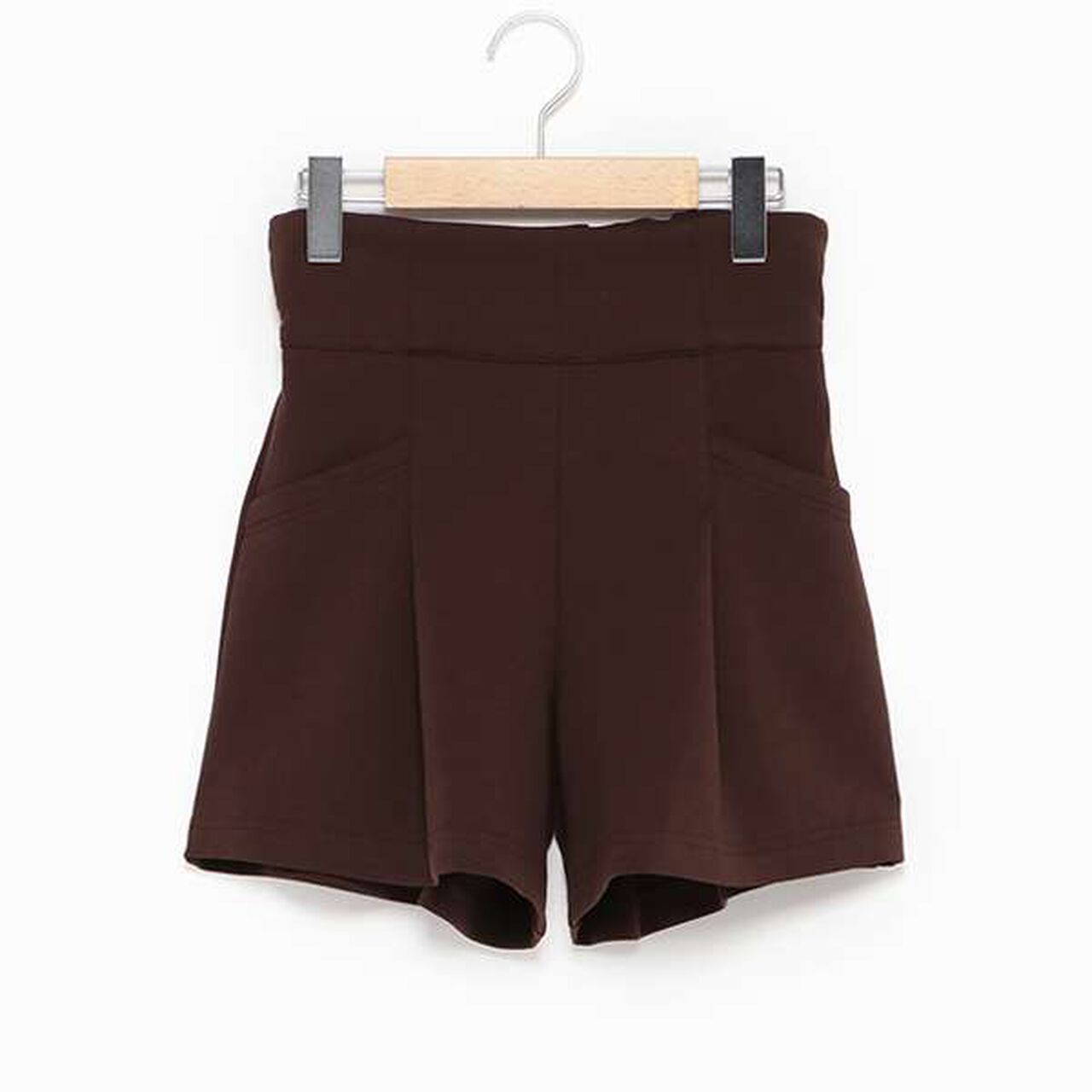 Cut High-Waist Shorts,Gray, large image number 7