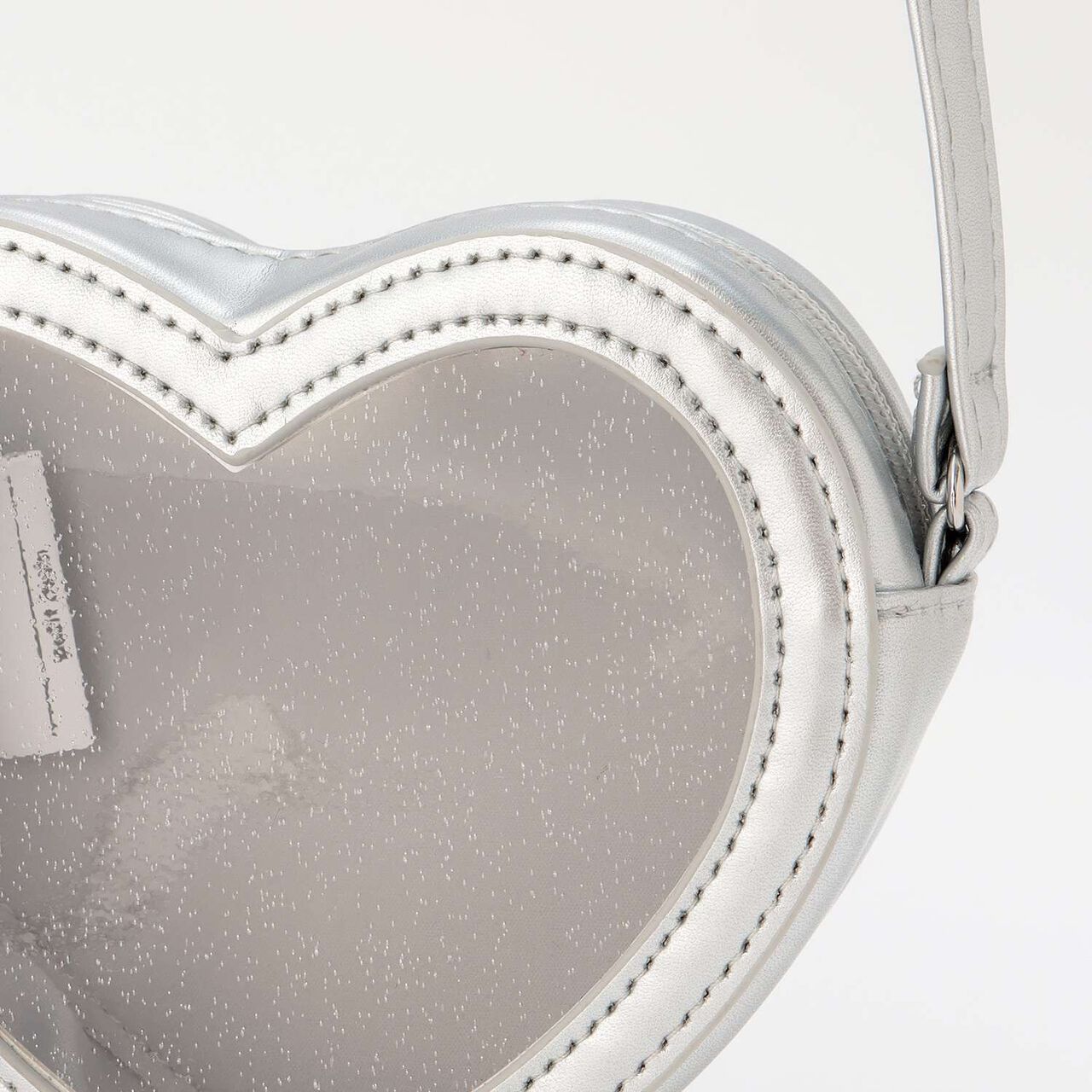 Heart Small Shoulder Bag,Black, large image number 6