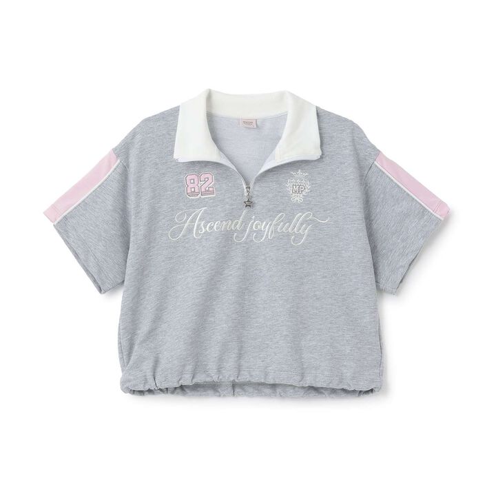 Half Zip Short Sleeve T-Shirt,, medium