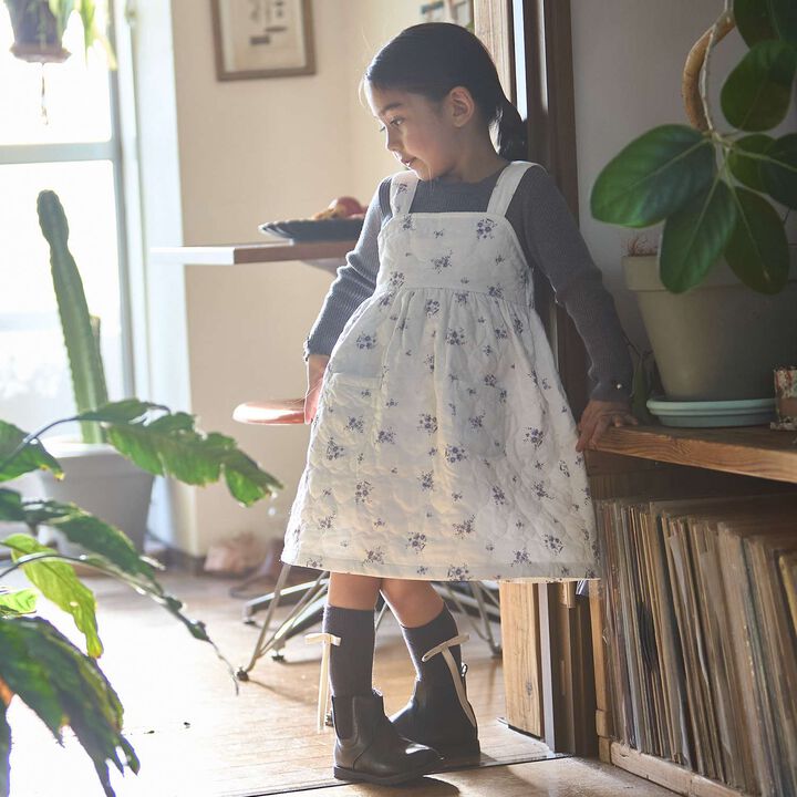 [Link] Quilted Jumper Skirt,, medium